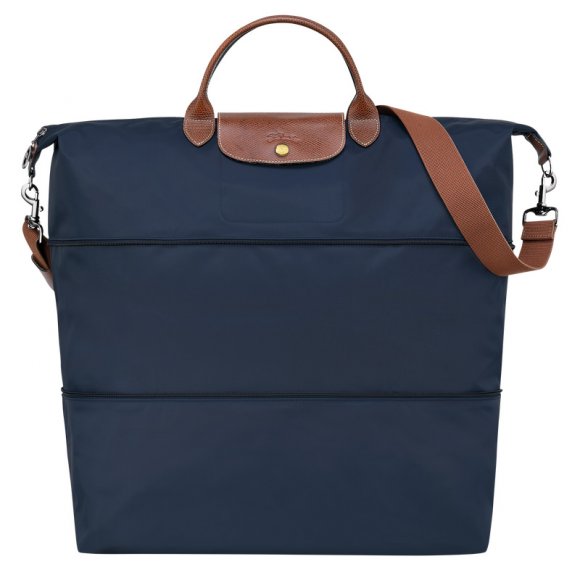 Longchamp |Le Pliage Original Reisetasche, erweiterbar, Marineblau – Recyceltes Canvas |Marineblau