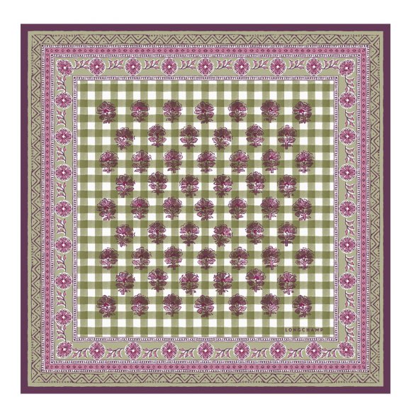 Longchamp |Seidenschal „The Bucolic Escapade" 50 Artischocke – SONSTIGES |Artischocke