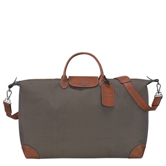 Longchamp |Boxford XL Reisetasche Braun – Recyceltes Canvas |Braun