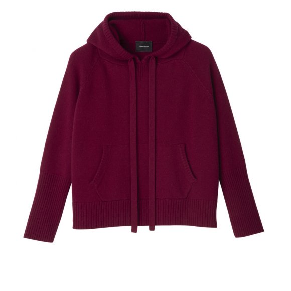 Longchamp |Kapuzenpullover Rote Bete – Strick |Rote Bete