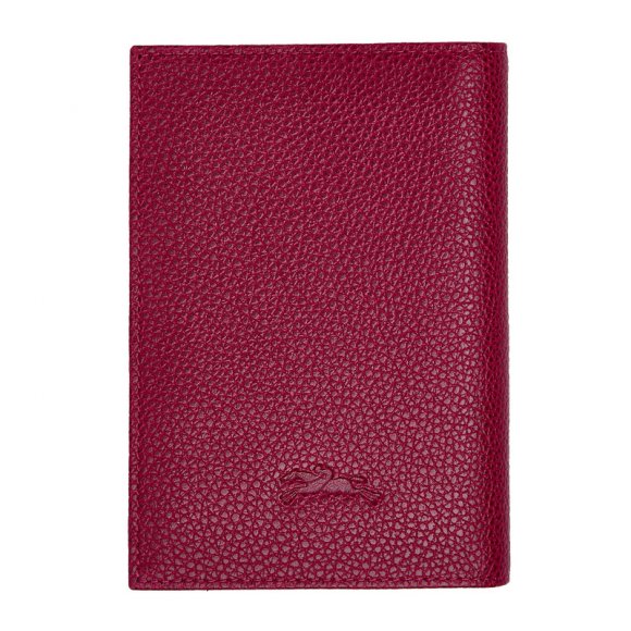 Longchamp |Le Foulonn Reisepasshülle, Beetroot – Leder |Beetroot