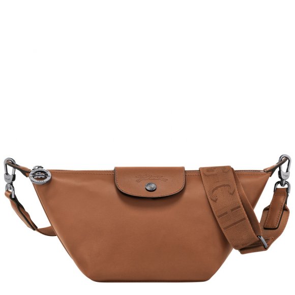 Longchamp |Le Pliage Xtra XS Umhängetasche Cognac – Leder |Cognac