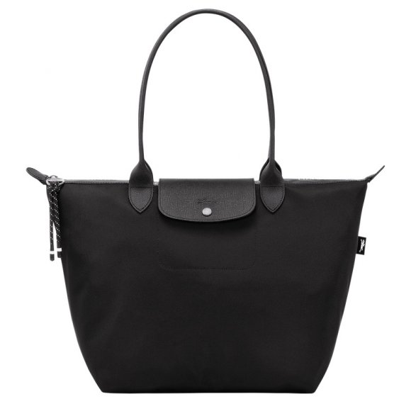 Longchamp |Le Pliage Energy L Tragetasche Schwarz – Recycelter Canvas |Schwarz