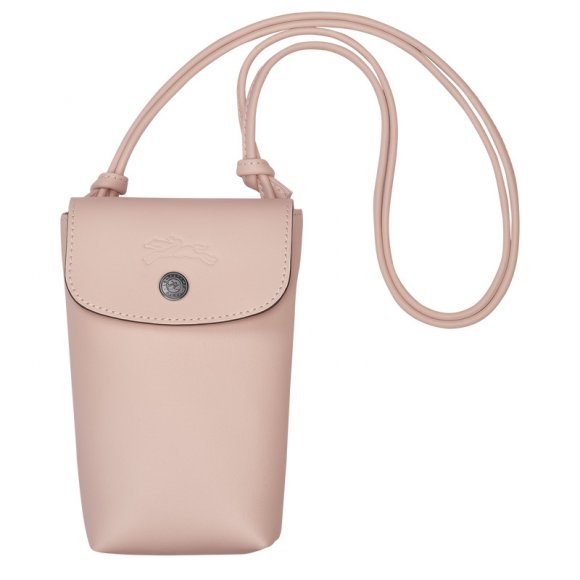 Longchamp |Le Pliage Xtra Handyhülle mit Lederband, Nude – Leder |Nude
