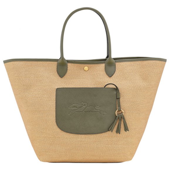 Longchamp |Le Pliage Collection L Korbtasche Artischocke – Canvas |Artischocke