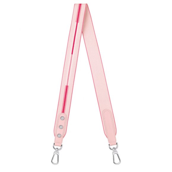 Longchamp |Rayures Schultergurt Marshmallow – Canvas |Marshmallow