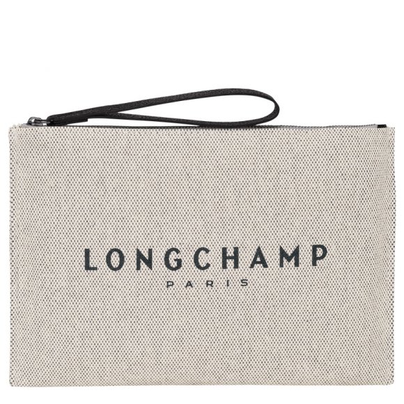 Longchamp |Essential Pouch Ecru – Canvas |Ecru