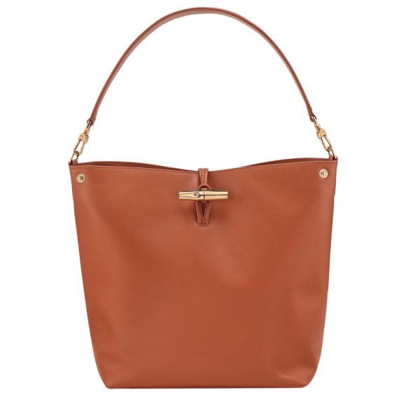 Longchamp |Le Roseau M Hobo-Tasche Bark – Leder |Rinde Longchamp |Le Roseau M Hobo-Tasche Bark – Leder |Rinde