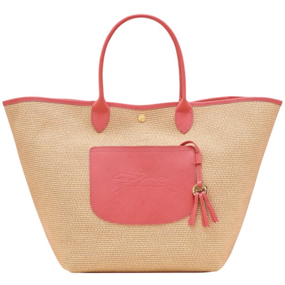 Longchamp |Le Pliage Collection L Korbtasche, Blush – Canvas |Rouge