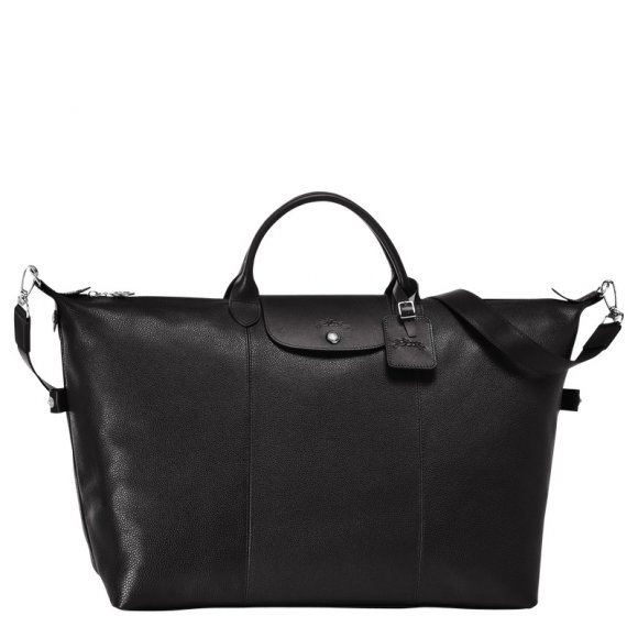 Longchamp |Le Foulonn XL Reisetasche Schwarz – Leder |Schwarz