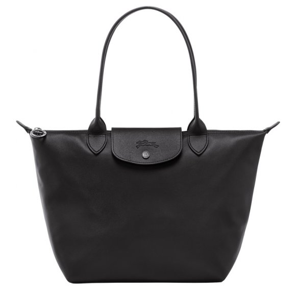 Longchamp |Le Pliage Xtra M Tragetasche Schwarz – Leder |Schwarz