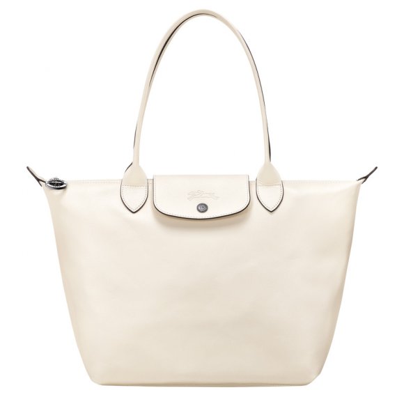 Longchamp |Le Pliage Xtra M Tote Bag Ecru – Leder |Ecru Longchamp |Le Pliage Xtra M Tote Bag Ecru – Leder |Ecru