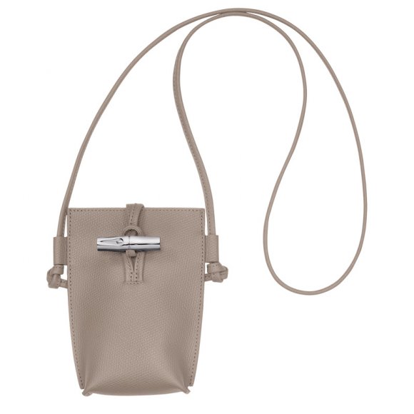Longchamp |Le Roseau Handyhülle, Ton – Leder |Clay