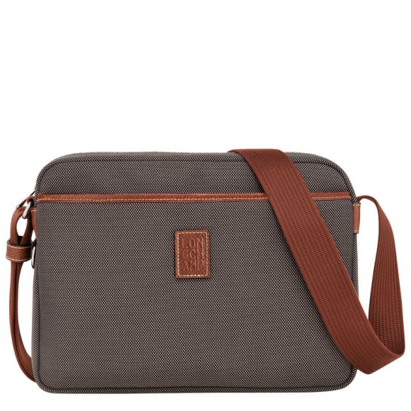 Longchamp |Boxford M Kameratasche, Braun – Recyceltes Canvas |Braun