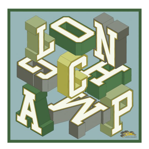 Longchamp |University Seidenschal 70 Vervain – SONSTIGES |Vervain