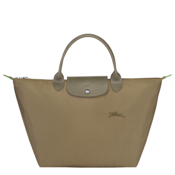 Longchamp |Le Pliage Grüne M Handtasche Artischocke – Recyceltes Canvas |Artischocke
