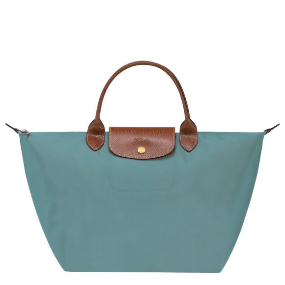 Longchamp |Le Pliage Original M Handtasche Eukalyptus – Recyceltes Canvas |Eukalyptus