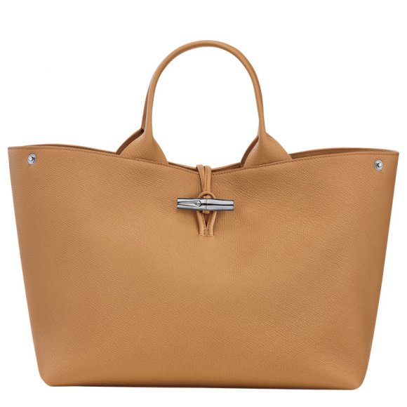 Longchamp |Le Roseau L Handtasche Walnuss – Leder |Walnuss