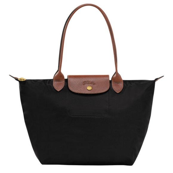 Longchamp |Le Pliage Original M Tote Bag, Schwarz – Recyceltes Canvas |Schwarz