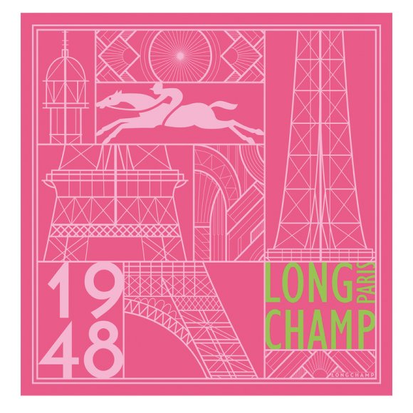 Longchamp |Eiffelturm 1948 Seidentuch, 50, Pink – SONSTIGES |Rosa