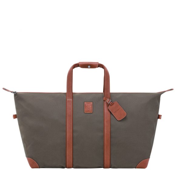 Longchamp |Boxford XL Reisetasche Braun – Recyceltes Canvas |Braun