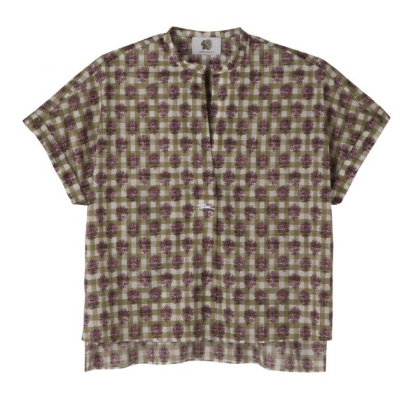 Longchamp |Bluse Artischocke – Schleier mit Vichy-Print |Artischocke