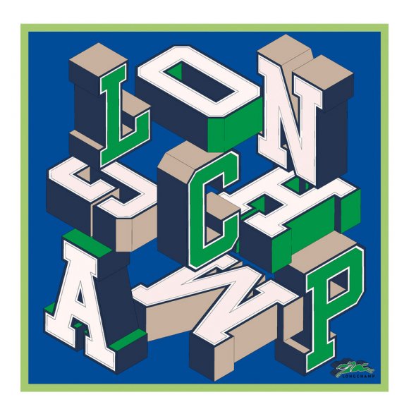 Longchamp |University Seidenschal 70 Electric Blue – Seide |Elektroblau