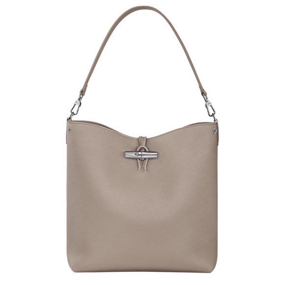 Longchamp |Le Roseau M Schultertasche Clay – Leder |Clay Longchamp |Le Roseau M Schultertasche Clay – Leder |Clay