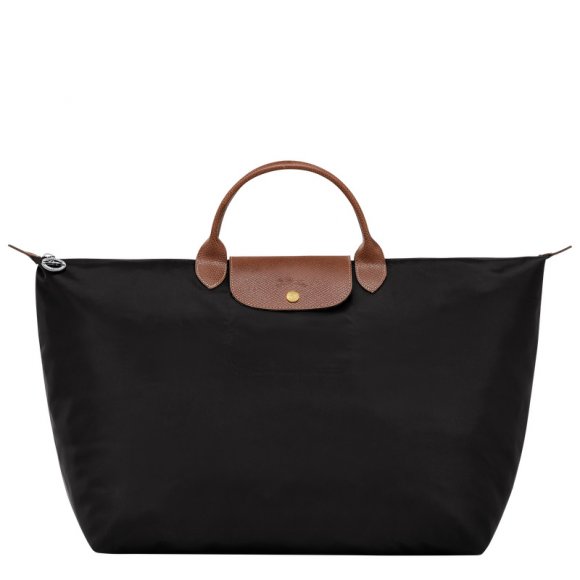 Longchamp |Le Pliage Original L Reisetasche Schwarz – Recyceltes Canvas |Schwarz