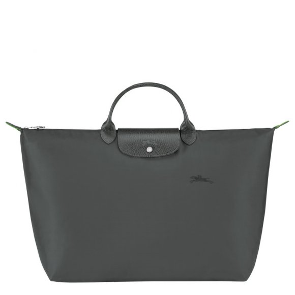 Longchamp |Le Pliage Grüne L Reisetasche Graphit – Recyceltes Canvas |Graphit