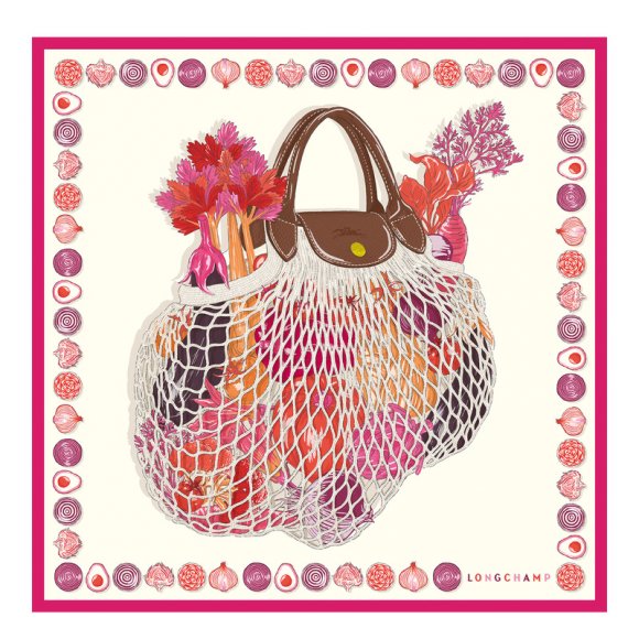 Longchamp |The Gourmet Mesh Bag Seidenschal 70 Pink – SONSTIGES |Rosa