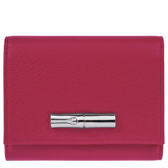 Longchamp |Le Roseau Geldbörse Rot – Leder |Rot