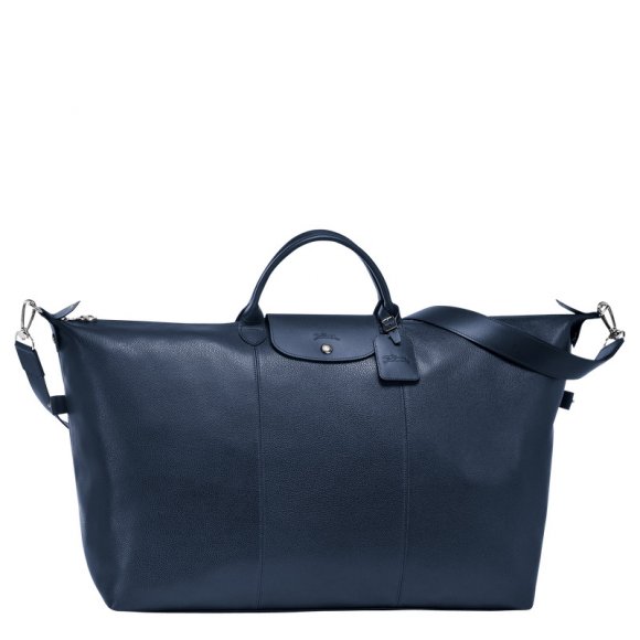 Longchamp |Le Foulonn L Reisetasche Marineblau – Leder |Marineblau