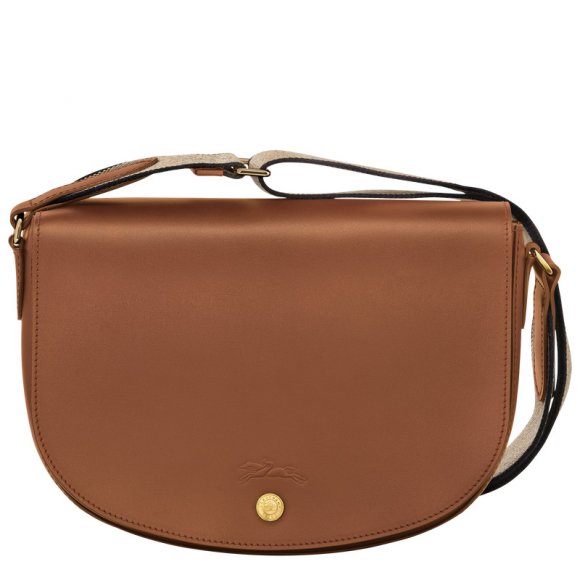 Longchamp |Pure M Umhängetasche Cognac – Leder |Cognac