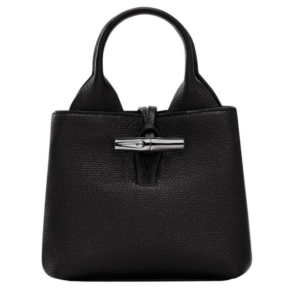 Longchamp |Le Roseau XS Handtasche Schwarz – Leder |Schwarz