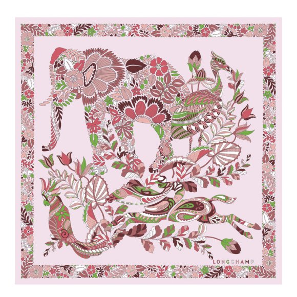 Longchamp |Fort Silk Schal 50 Nude – Seide |Nude