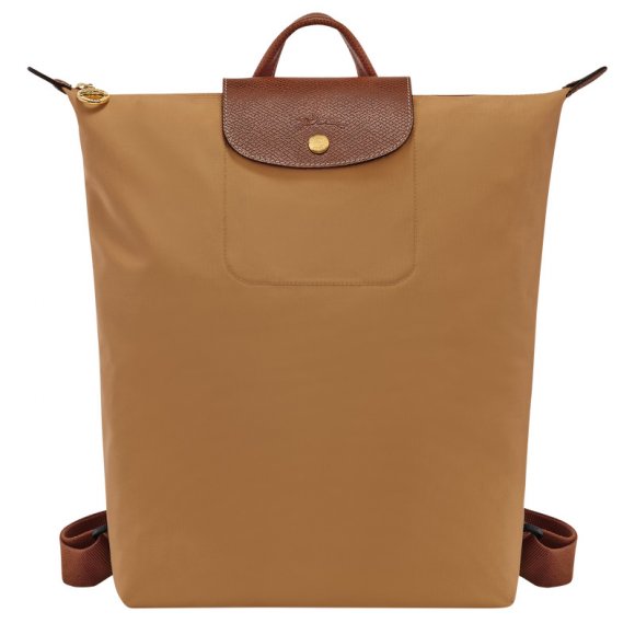 Longchamp |Le Pliage Original M Rucksack, Rehbraun – Canvas |Rehbraun