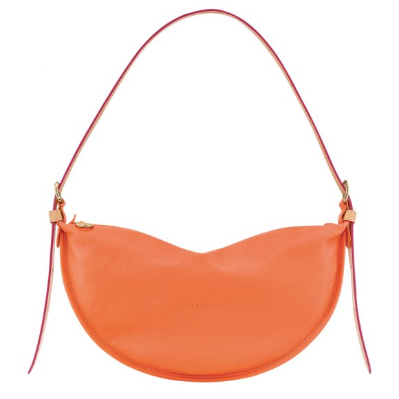 Longchamp |Smoothie M Umhängetasche, Orange – Leder |Orange