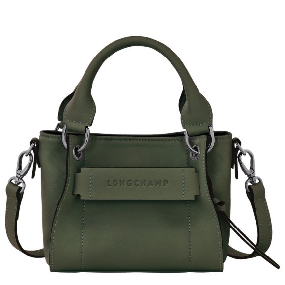Longchamp |3D XS Handtasche Khaki – Leder |Khaki