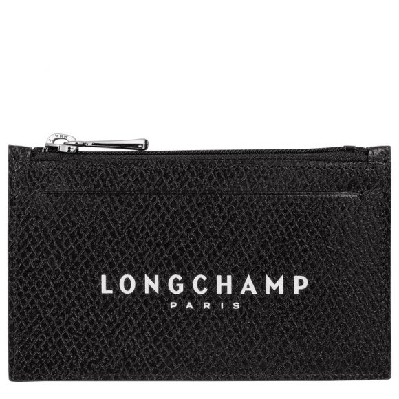 Longchamp |Le Roseau Essential Münzbörse Schwarz – Leder |Schwarz