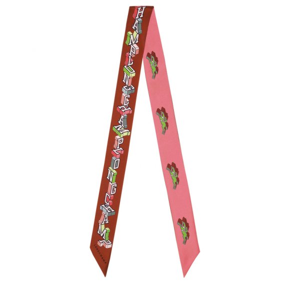 Longchamp |University Stirnband, Cognac – Seide |Cognac