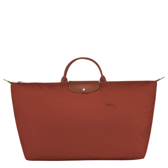 Longchamp |Le Pliage Grüne XL Reisetasche Kastanienbraun – Recyceltes Canvas |Kastanienbraun