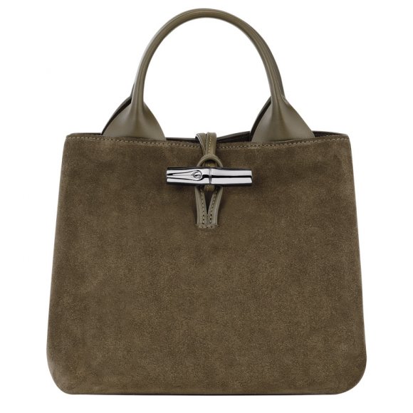 Longchamp |Le Roseau S Handtasche Olivgrün – Leder |Olivgrün