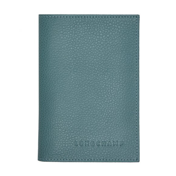 Longchamp |Le Foulonn Reisepasshülle Eukalyptus – Leder |Eukalyptus