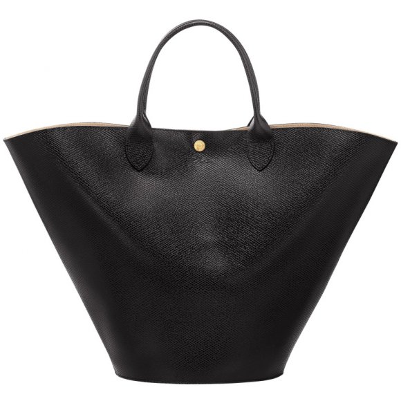Longchamp |Pure XL Tote Bag Schwarz – Leder |Schwarz