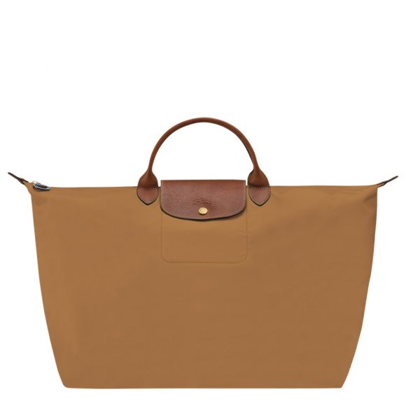 Longchamp |Le Pliage Original L Reisetasche Rehbraun – Recyceltes Canvas |Rehbraun