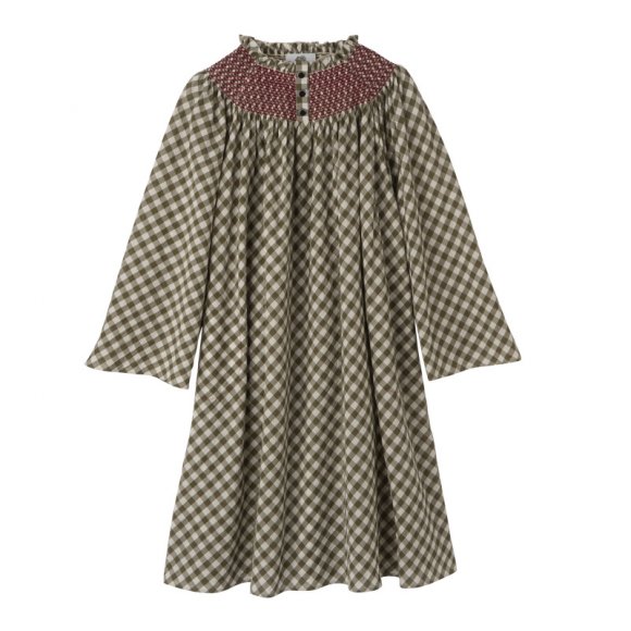 Longchamp |Kleid Artischocke – Vichy-Jacquard |Artischocke