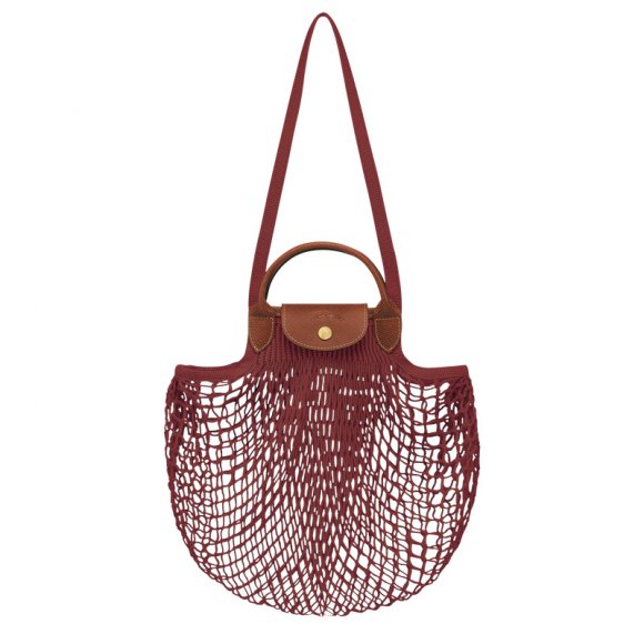Longchamp |Le Pliage Filet L Mesh Bag Mahagoni – Canvas |Mahagoni