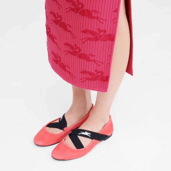 Longchamp |Energy Ballerinas, Blush – Leder |Blush