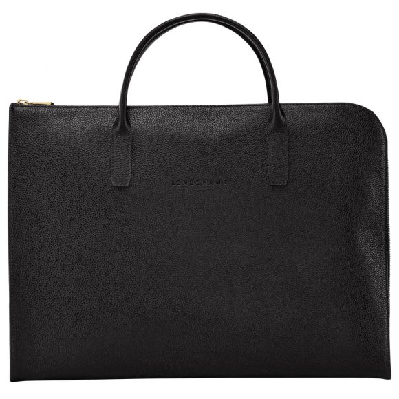 Longchamp |Le Foulonn S Aktentasche Schwarz – Leder |Schwarz